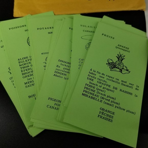 Vintage French Francois Language Vocabulary Learning Flash Card Game Lot 5 1960 - Picture 6 of 10